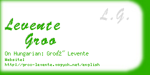 levente groo business card